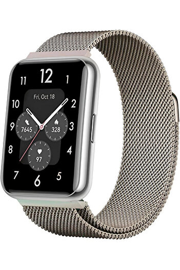 Nezih Case Huawei Watch Fit 2 Compatible Metal Braided Mesh Magnet Practical Band
