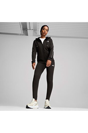 Puma 683046 Metallic Tracksuit FL Kadın Eşofman Takımı SİYAH