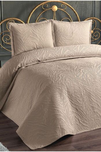 Bikaya Home Double 3-Piece Gelatinde Microfiber Bedspread Set - 235X250 cm