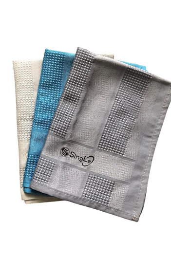 Single 3-Piece Microfiber Glass Cloth - Kitchen Fiber Cloth (40 X 60 cm)