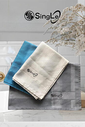 Single 3-Piece Microfiber Glass Cloth - Kitchen Fiber Cloth (40 X 60 cm)