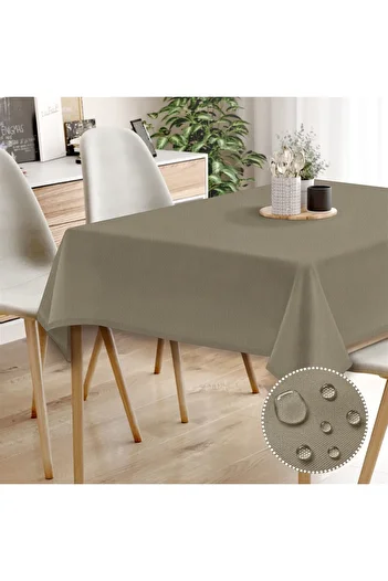 Evim Canvas Mink Liquid Proof Stain Resistant Table Cloth