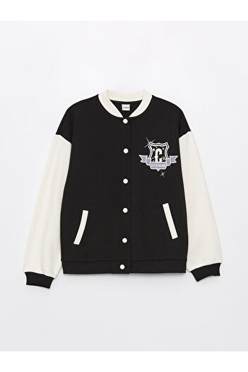 LC Waikiki Printed Long Sleeve Girl's College Jacket