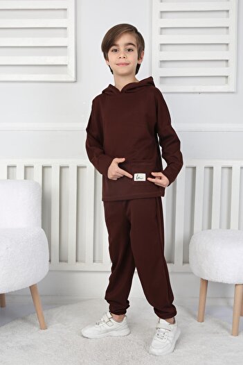 e-çocuk Boy's Set - Hooded and Soft Warm