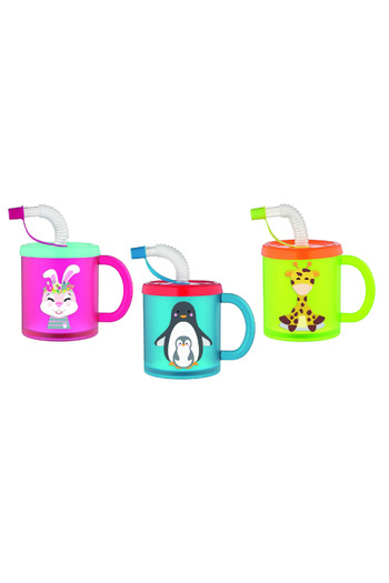 Gıpta Plastic Cup Shaped Water Bottle Pink