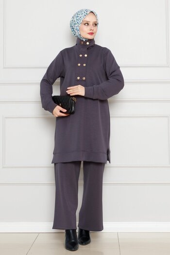 Sevitli Gray Double Suit Set