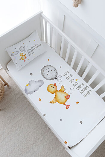 Tuğba Kuğu Pure Baby Cute Duck - طقم ملاءات مطاطية بحجم الطفل