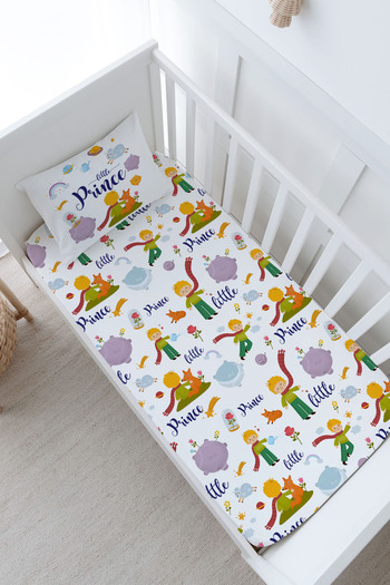 Tuğba Kuğu Baby Size Fitted Sheet Set - for Baby Series - Little Prince and Fox