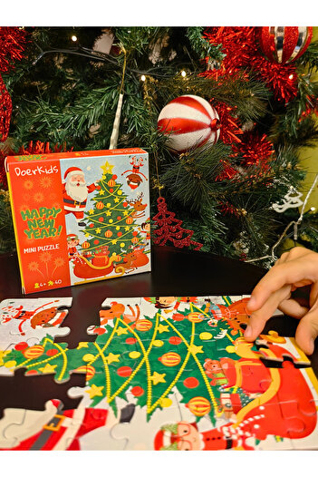 DoerKids Happy New Year Yılbaşı Mini Puzzle | 3-7 Yaş - 40 Parça