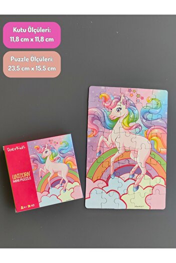 DoerKids Unicorn Mini Puzzle | 3-7 Yaş - 40 Parça