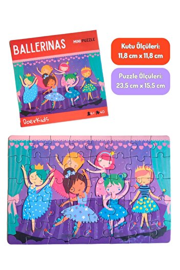 DoerKids Bale Gösterisi Sanatsal Mini Puzzle| 3-7 Yaş - 40 Parça