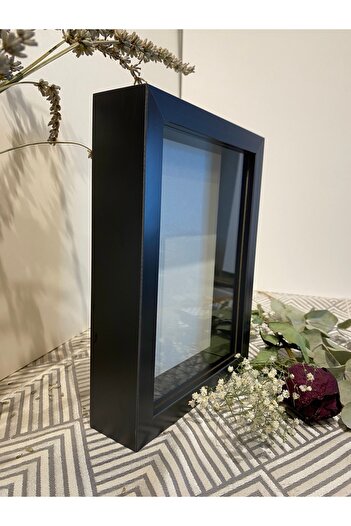 Sevcan sanat atölyesi 20X25X3 Glass Deep Memory Keepsake Frame - Rose Promise Engagement Flower Box