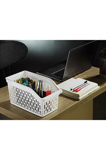 Sas Haus White Fridge Basket - In-Cabinet Organizer, 6 Pieces, 30X17X16 No:2