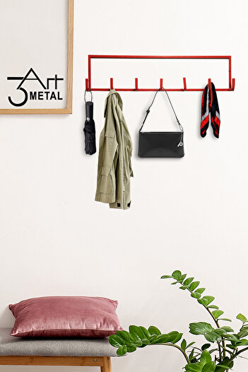 3art Metal Iron Textured Decorative Wall Hanger - Metal Clothes Hanger