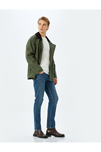 Koton Jeanshose mit normaler Taille und gerader Passform aus Baumwolle – Mark Jean
