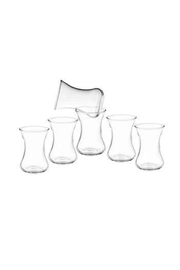 Dania 6 Piece Clear Glass Tea Cup Set