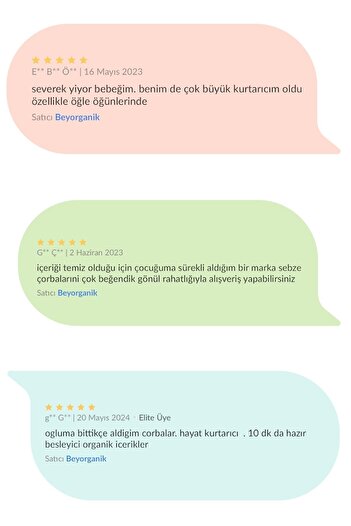 BEYORGANİK Organik Sebze Çorbaları Paketi 3'lü (PESTİSİT VE AFLATOKSİN ANALİZLİ)