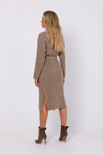 Made of Emotion Sweater dress with a waist tie