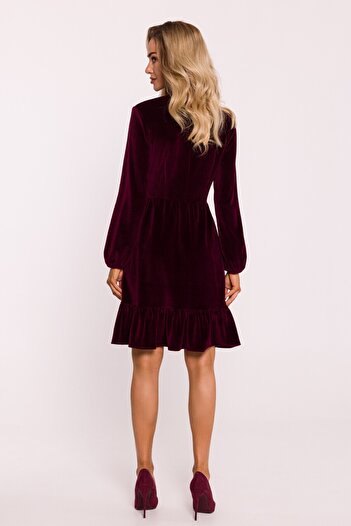Made of Emotion Velour dress with a yoke