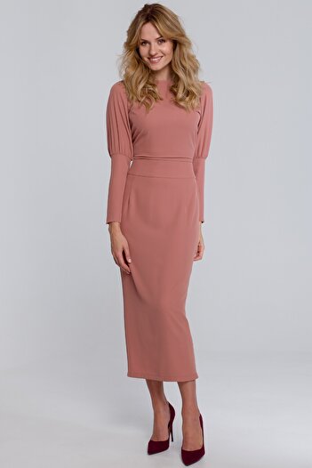 Makover Midi dress with high cuffs