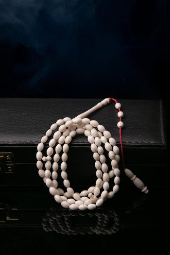 TESBİHKENTİ Simple and Eye-Catching Barley Camel Bone 99' Prayer Beads