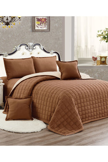 Generic Compressed two-sided Comforter Set Double Size Tow color, 6 Pieces, King Size