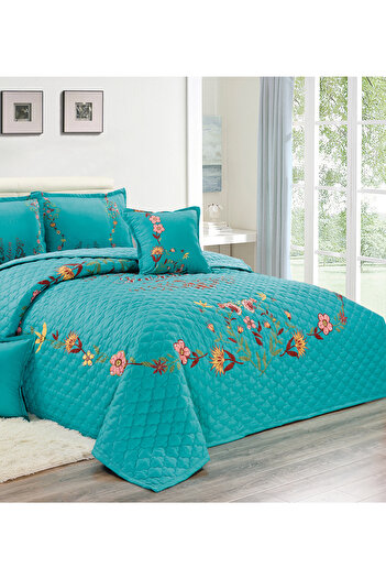 Generic Floral Compressed Comforter Set, 220 x 240 cm King Size Reversible 6 pcs Bedding Set, Multicolor