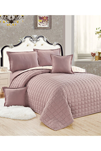 Generic Compressed two-sided Comforter Set Double Size Tow color, 6 Pieces, King Size