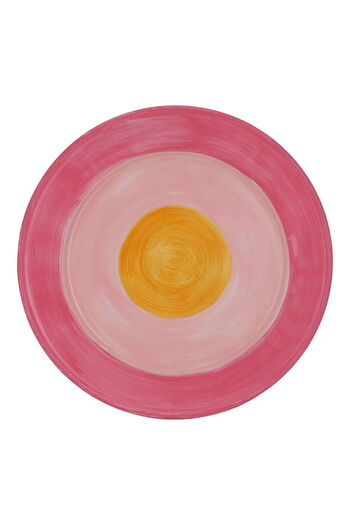 Alsaif Gallery Saif Gallery Porcelain Dessert Plate, 25.5 x 1.5 cm, Round - Pink