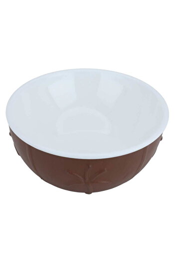 Alsaif Gallery Al Saif Gallery porcelain bowl, 21 x 11 x 21 cm, wooded - white