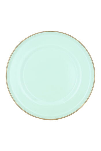 Alsaif Gallery Saif Gallery Steel Serving Platter, 20 cm, Round - Light Green