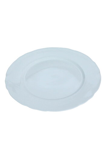 Alsaif Gallery Saif Gallery Porcelain Serving Platter, 12", Round - White