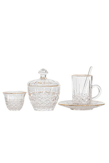 Alsaif Gallery Max 26-piece glass tea and coffee serving set