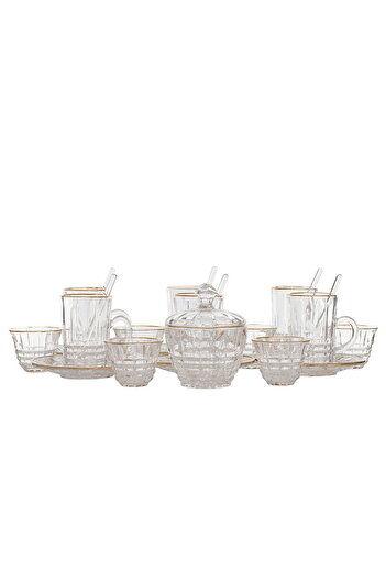 Alsaif Gallery Max 26-piece glass tea and coffee cups serving set