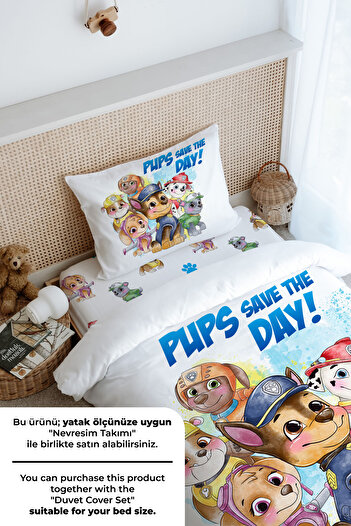 Tuğba Kuğu Tek Kişilik Lastikli Çarşaf Seti - Cartoon Serisi - Renkli Köpekler
