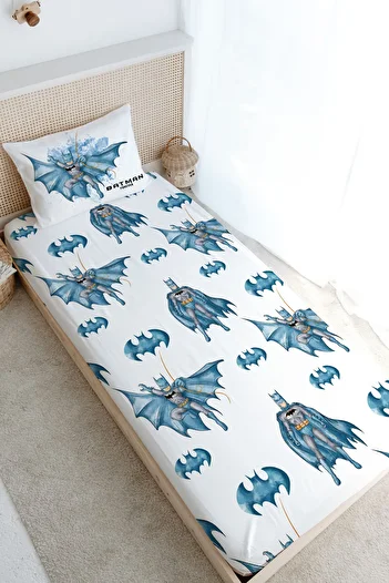 Tuğba Kuğu Single Fitted Sheet Set - Cartoon Series - Dark Knight