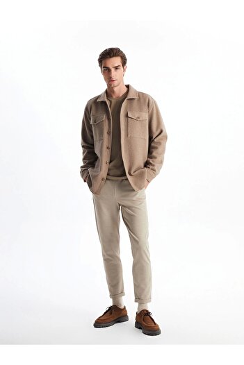 LC Waikiki Lcw Vision Beige Regular Fit Men's Long Sleeve Shirt Jacket