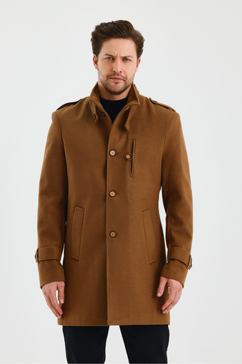 TREND KOMBİN Ανδρικό παλτό Tan Color Stash
