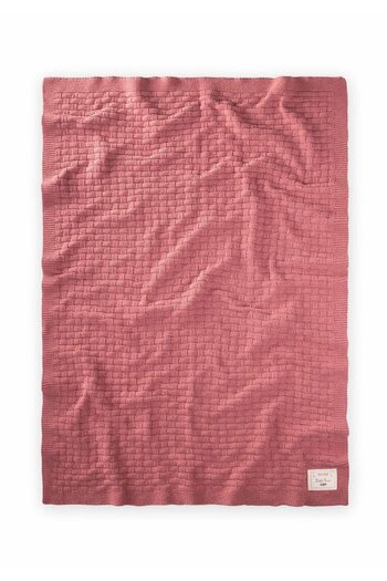 Cigit 80X100Cm Dusty Rose Roman Patterned Knitwear Blanket