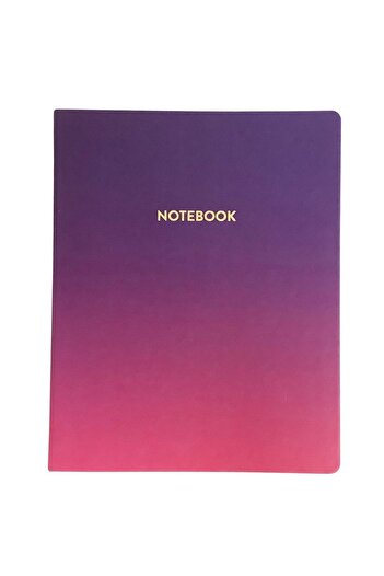 blume 20*25 Cm Striped Flexible Leather Notebook - Acar Thermo, Purple Pink