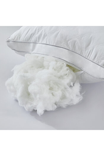 Generic Pack of 2 Cotton 1.5 Kg Sleeping Pillows Size 50x75 Cm Filled with 100% Polyester Fiber