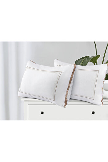 Generic Pack of 2 Cotton 1 Kg Sleeping Pillows Size 50x75 Cm Filled with 100% Polyester Fiber