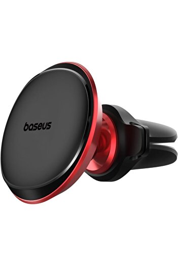 Baseus OS-Baseus Magnetic Car Mount Phone Holder with Cable Clip Air Vent Version Carmine Red