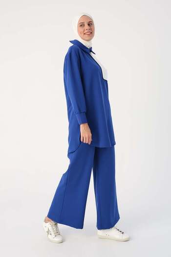 ALLDAY Saks-Two Color Glitter Detailed Trousers Suit