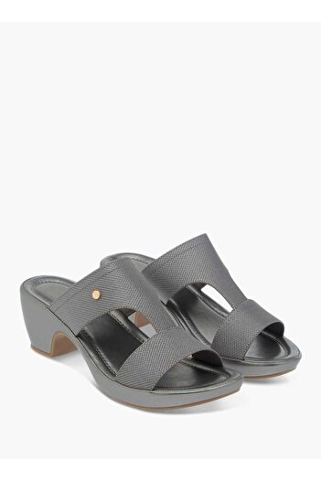 Flora Bella by Shoexpress Flora Bella Textured Slip-On Sandals with Block Heels