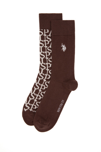 U.S. Polo Assn. Men's Brown 2-Piece Socks 50299034-Vr029