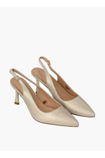 Flora Bella by Shoexpress Flora Bella Textured Slingback Shoes with Stiletto Heels