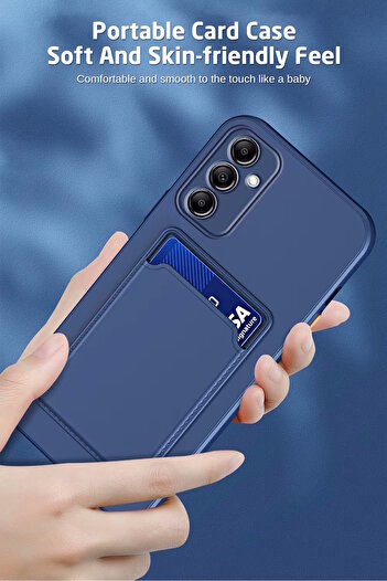 m.tk moveteck Case for Samsung Galaxy A16 with Camera Protection Card Holder Wallet Soft Silicone Cover with Business Card Compartment