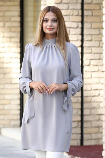 modapodyum Esila Hijab Tunic Gray