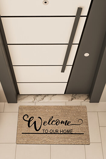 Dormot High Quality Digital Print Brown,Welcome to Our Home Themed Door Front Mat